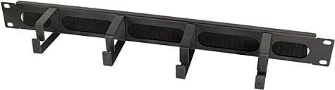 Panel menaxhimi kabllove LogiLink 19" 1U, 4 unaza çeliku, i zi