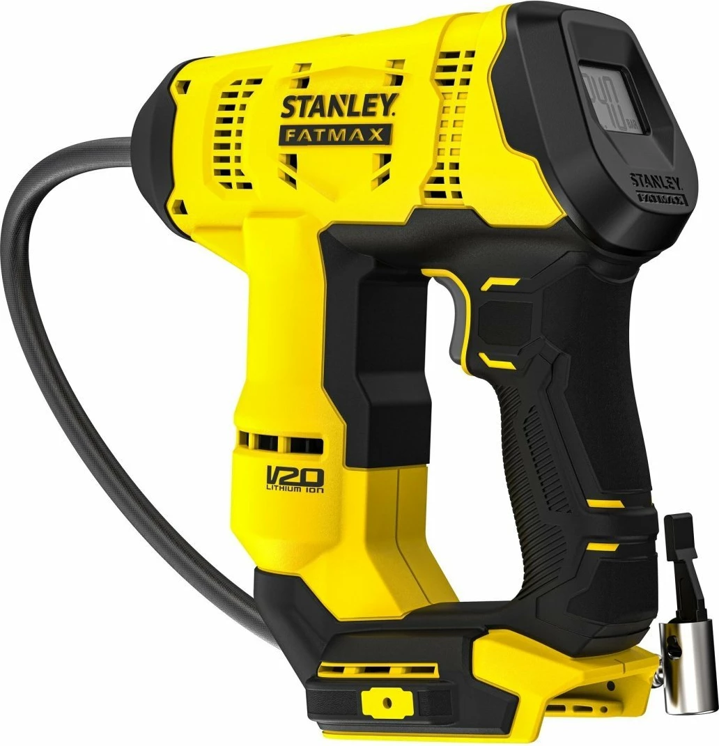 Kompresor ajri me bateri Stanley FATMAX SFMCE521B 18 V, max 10.3 bar, me ekran digjital, pa bateri/karikues, verdhë/zezë