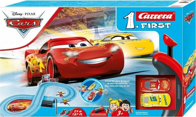 Set pistë garash Carrera First Disney Cars Race of Friends GCO1022, 1:43, 2.4 m, 2 makina