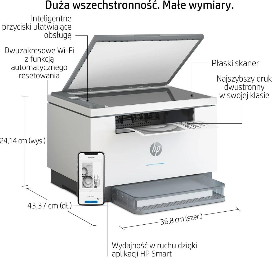 Printer HP LaserJet MFP M234dw, Laser, Gri