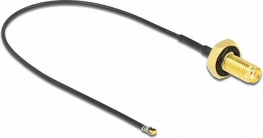 Kabllo antene DeLOCK 12663, SMA – MHF 4L LK, 0.2 m, 50 Ω, e zezë