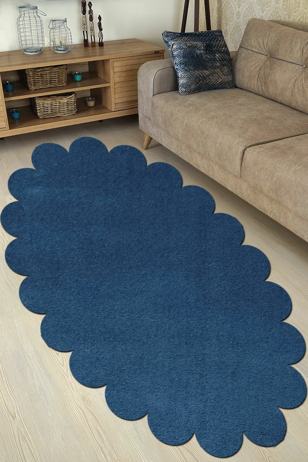 Qilim Conceptum Hypnose Ellipse Daisy, ngjyrë kaltër, 80x120cm