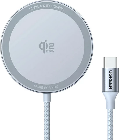 Karikues wireless magnetik Ugreen W753 MagFlow, Qi2, 25W, gri