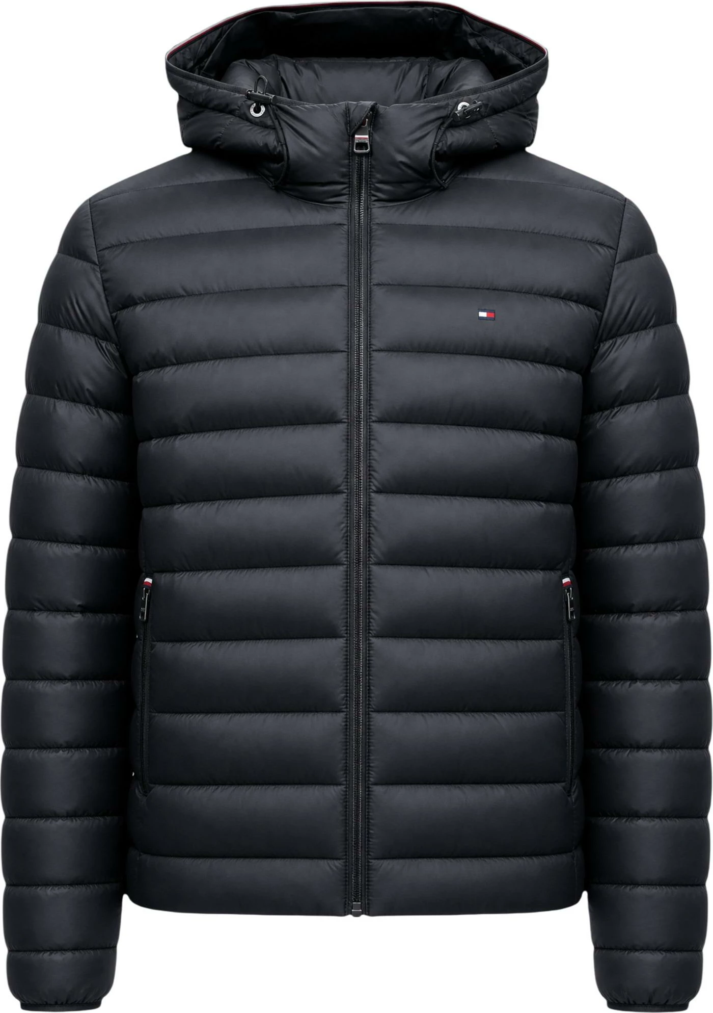 Jakne me kapuç Tommy Hilfiger MW0MW43464 për meshkuj, të zeza [Madhësia: S]