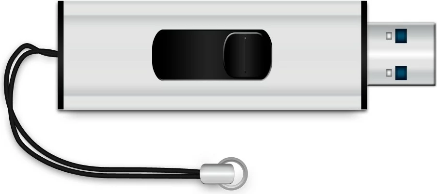 USB stick MediaRange MR918, 128 GB, USB 3.2, Type-A/Micro-USB, zi/argjendtë