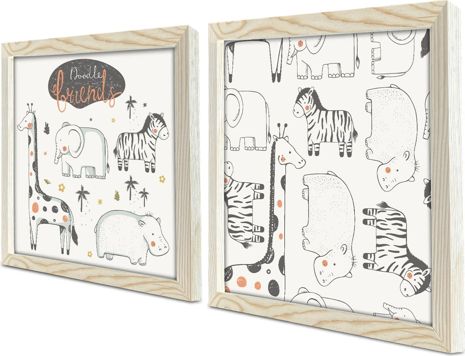 Pikturë dekorative me kornizë MDF (2 copë), Wallity, 2P3333KCT-001