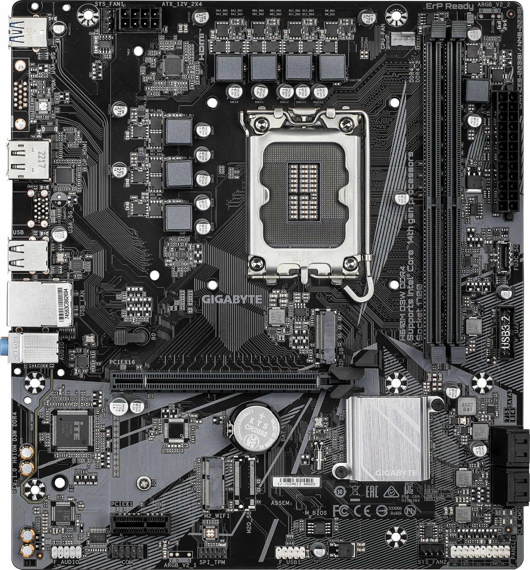 Pllakë amë Gigabyte H610M D3W DDR4, LGA1700, Micro-ATX, deri 64GB RAM