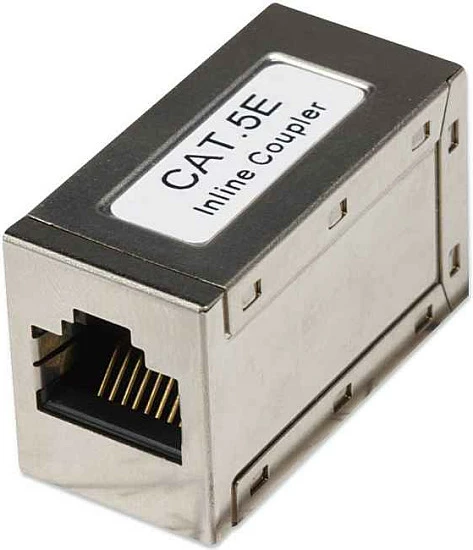Bashkues RJ-45 Intellinet Inline Coupler Cat5e FTP, femër-femër 8P8C, metal, argjend