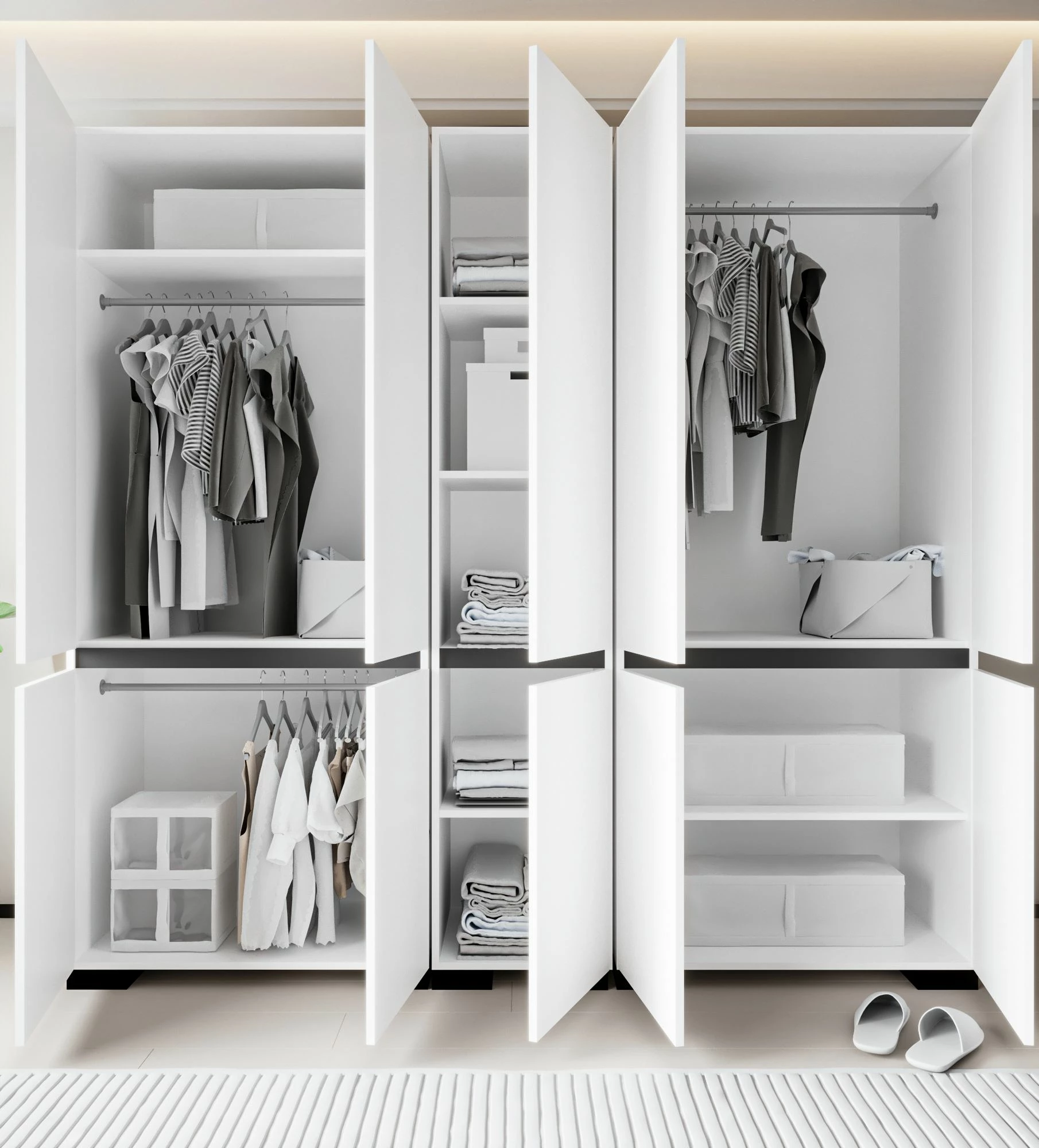 Dollap Skye Decor, Floransa 225, bardhë-antracit