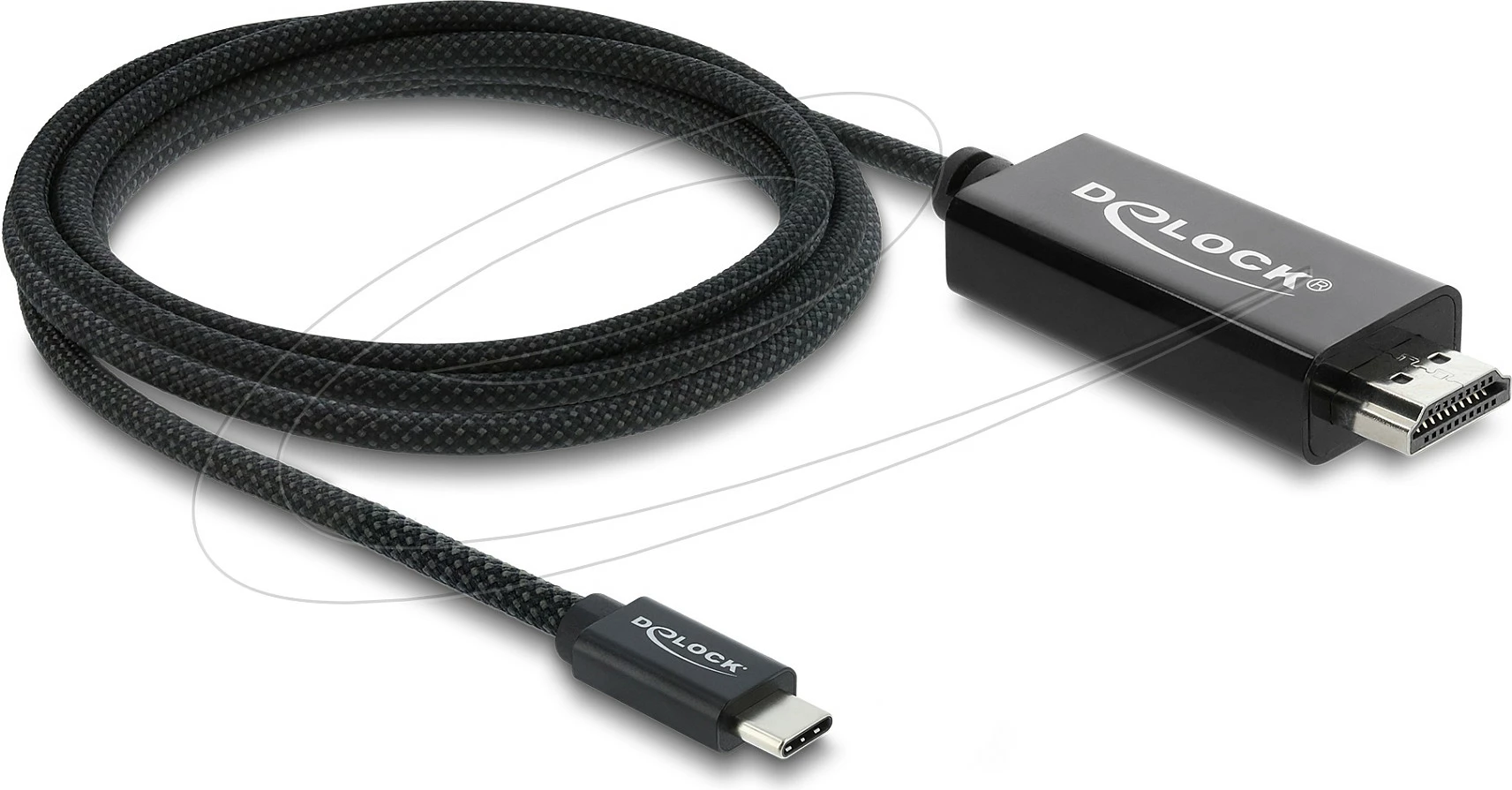 Kabllo DeLOCK 81704 USB-C në HDMI, 2 m, 4K 60Hz, e zezë