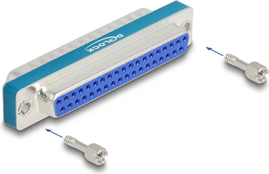 Adapter filtër RF/EMI DeLOCK D-Sub 37-pin mashkull në femër, low-pass, argjendtë