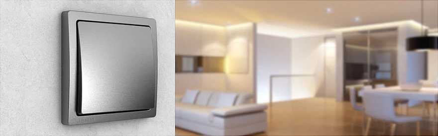 Kornizë dyfishe Siemens DELTA style 5TG1322, 153x82mm, titan e bardhë