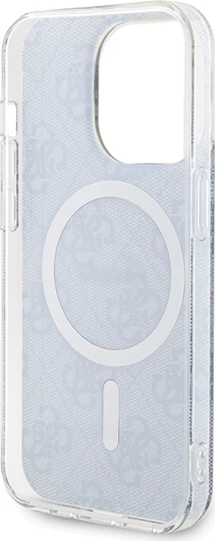 Mbështjellës Guess IML 4G MagSafe për iPhone 15 Pro, Blu