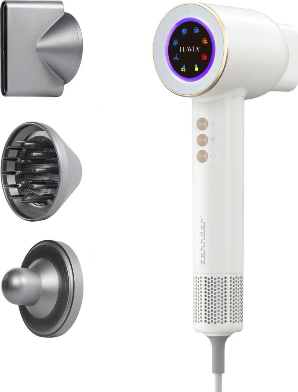 Tharëse flokësh Zehnder Flavia Plasma, 1600W, i bardhë