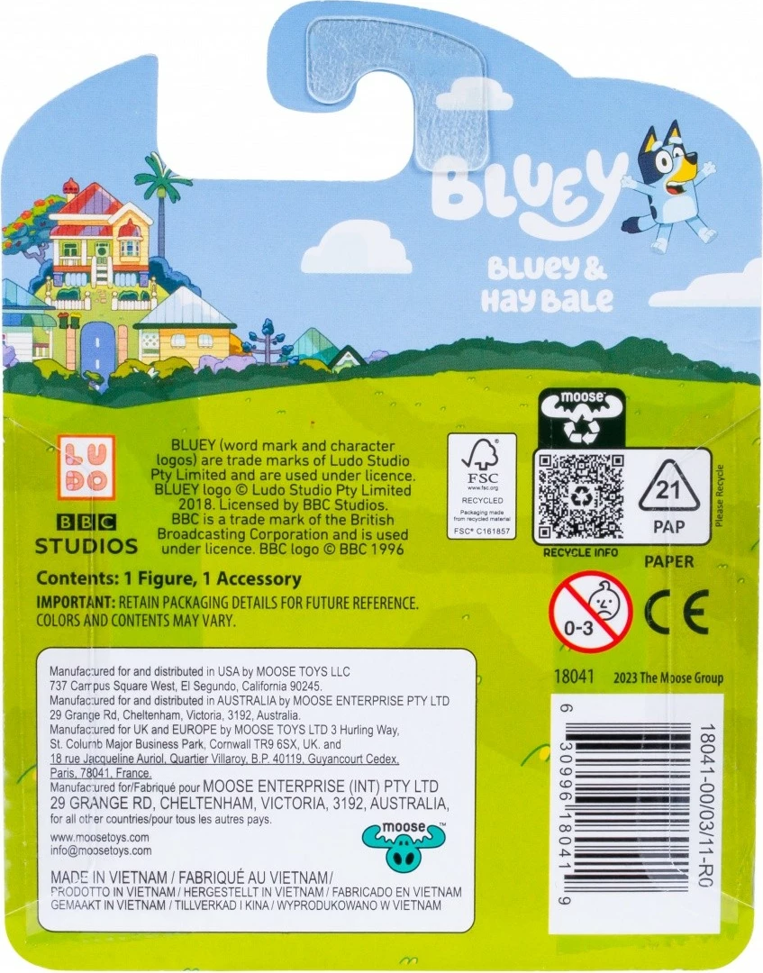 Figurinë Bluey Tm Toys BLU18040, Bingo & Dunny, plastikë, për fëmijë, shumëngjyrëshe, 1 copë