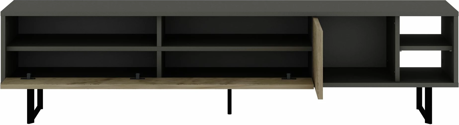 Komodë TV Skye Decor, ngjyrë gri, travertin
