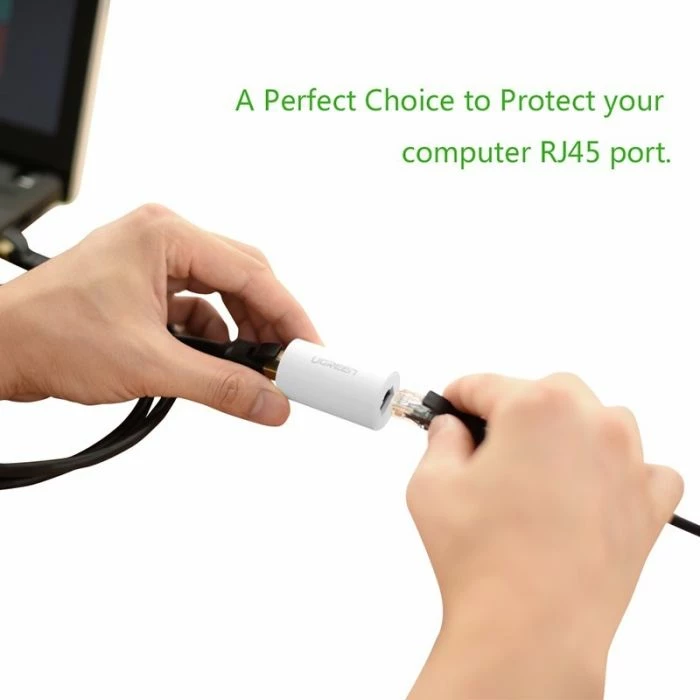 konektor mbrojtës Ethernet RJ45 UGREEN 30837 Anti-thunder, 47mm, i zi, polybag