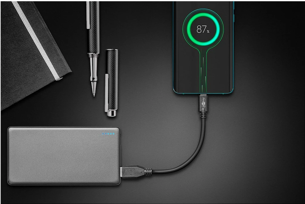 Kabllo USB Goobay USB 3.2 Gen 1, USB-A në USB-C, 15cm, e zezë