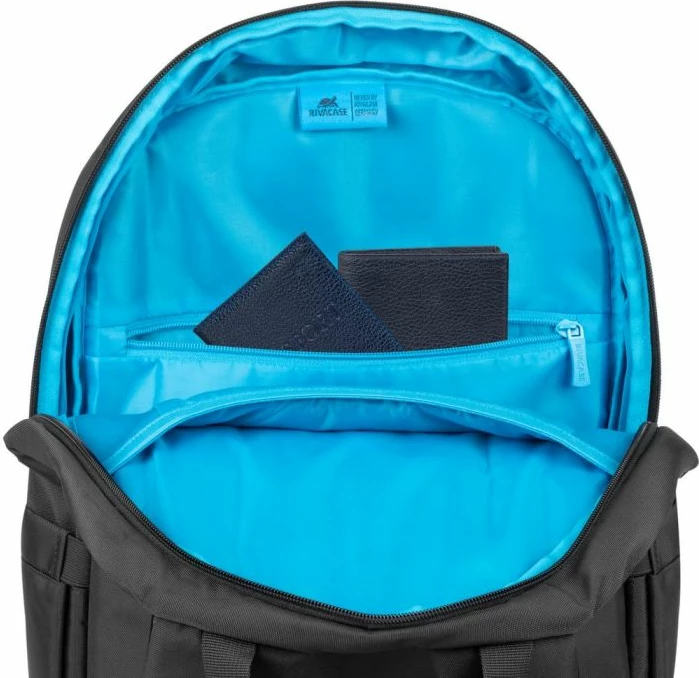 çantë shpine për laptop RIVACASE ECO 7561 15.6–16\", material i papërshkueshëm nga uji, RPET polyester, e zezë