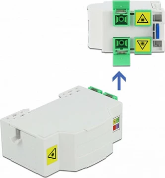 Kuti lidhëse fibër optike DeLOCK, DIN rail, 4x SC Simplex / LC Duplex, e bardhë