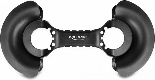 Mbështjellës kabllosh DeLOCK 375 x 170 mm, plastikë, i zi