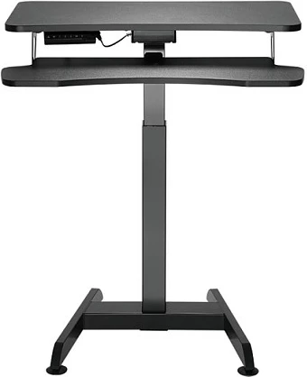 Workstation sit-stand LogiLink, motor i vetëm, me tabaka tastiere, e zezë