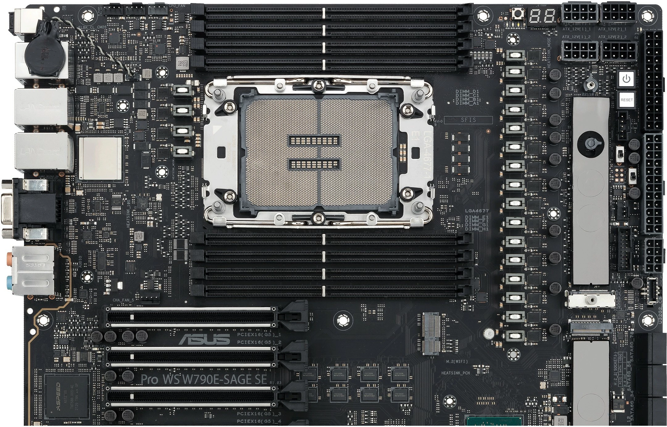 Pllakë amë ASUS PRO WS W790E-SAGE SE, Intel Xeon W, DDR5-SDRAM, Socket E