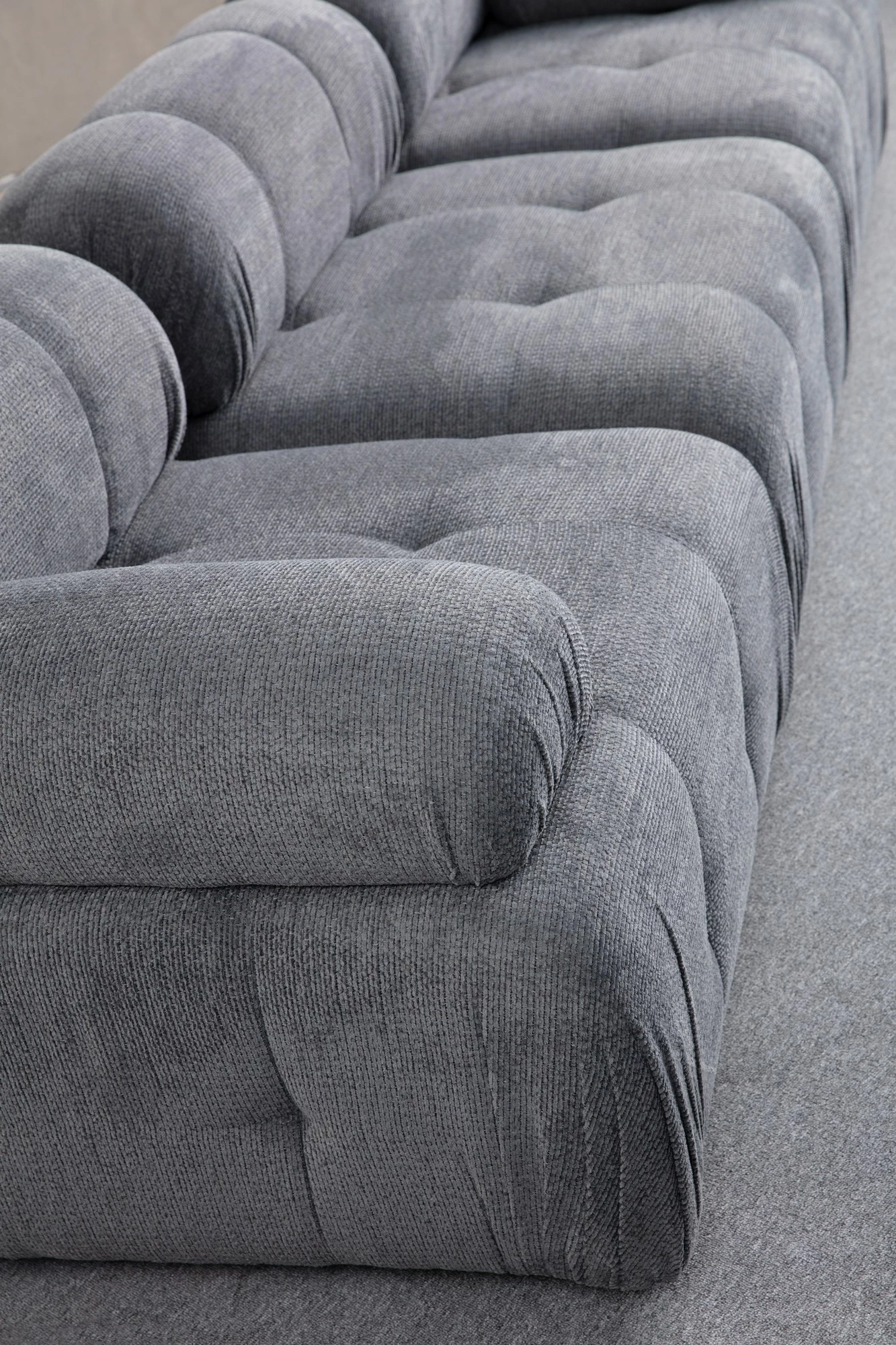 Divan treshe Atelier del Sofa, Petite 3, ngjyrë gri