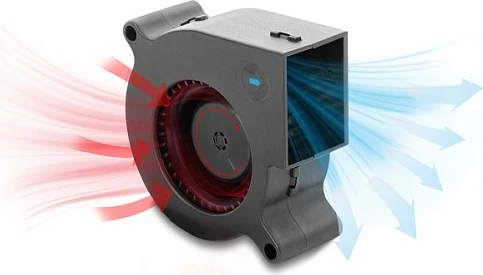 Ventilator radial DeLOCK 60x60x25 mm, 12V DC, 3-Pin, i zi