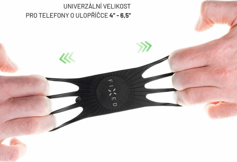 Mbajtëse telefoni për biçikletë Fixed Bikee 2, 4.0–6.5\", rrotullim 360°, e zezë