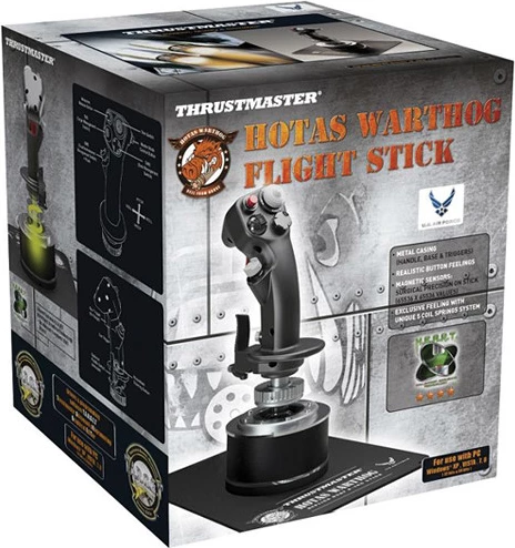 Joystick fluturimi Thrustmaster Warthog Flight Stick, USB, 19 butona, bazë metalike, i zi