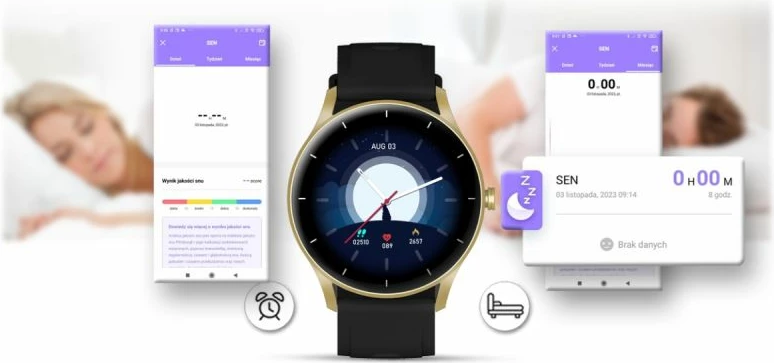 Smartwatch Gravity për femra, gold-black