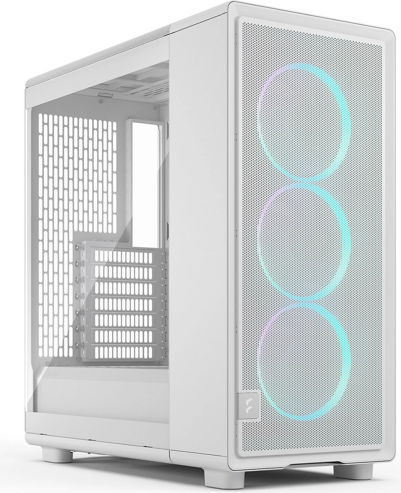 Kasë Fractal Design Epoch White TG RGB, Midi Tower, xham i temperuar, RGB, e bardhë