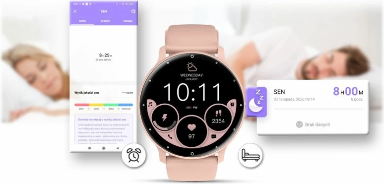 Smartwatch Gravity për femra, rozë