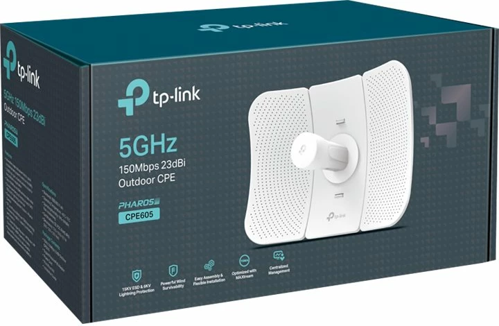Antenë e jashtme TP-LINK CPE605, 5GHz, 23dBi, e bardhë