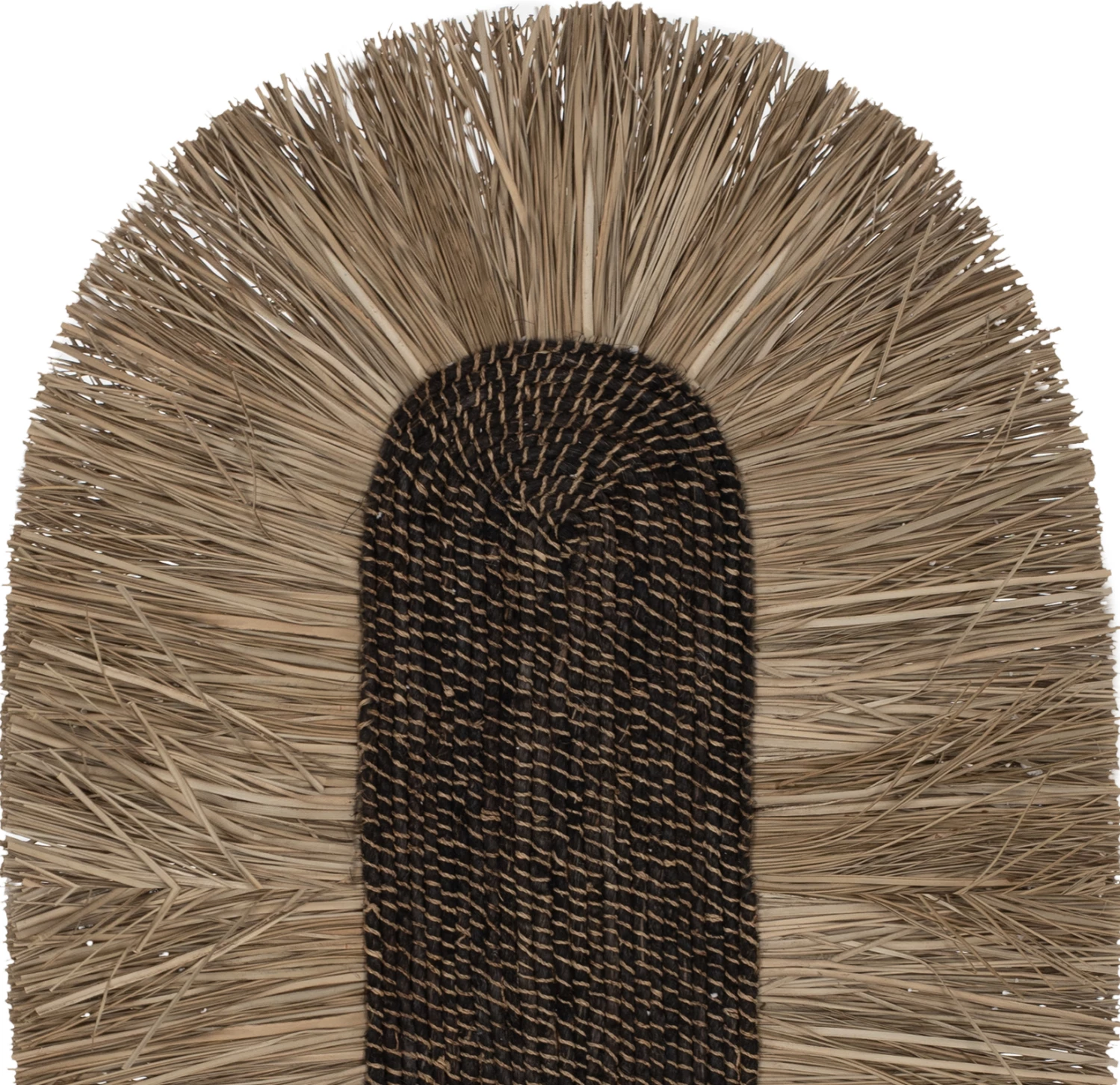 Dekor muri oval prej bari dhe fibrash abaka, ngjyrë natyrale, 60x5x90H cm, FH7795