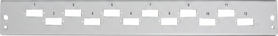 Frontpanel 1U EFB Elektronik 24x SC / 24x LC Duplex, 19", RAL7035 gri