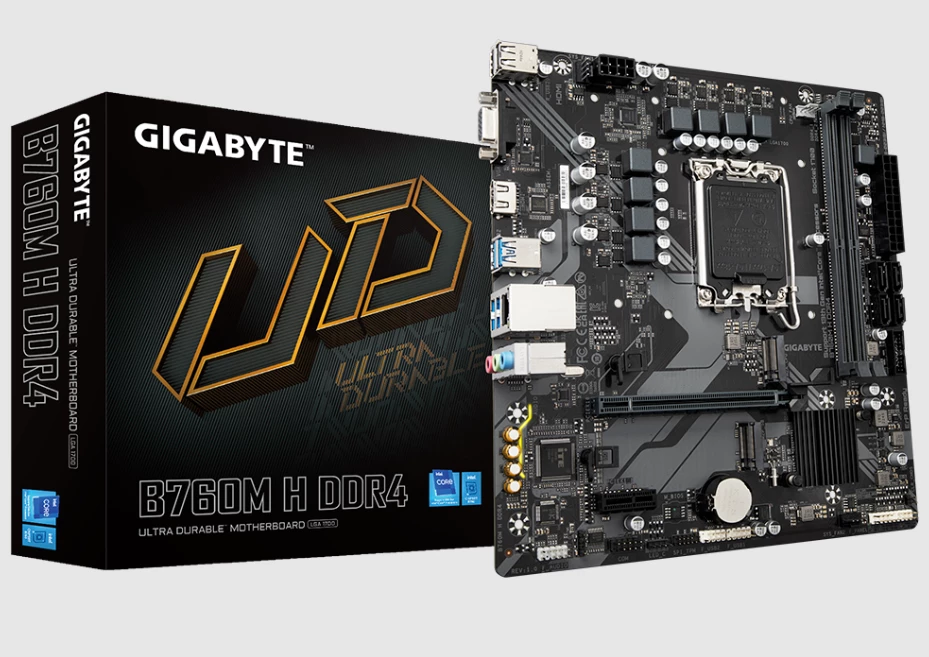 Motherboard Gigabyte B760M H DDR4, Intel B760, LGA1700, 2xDDR4, mATX