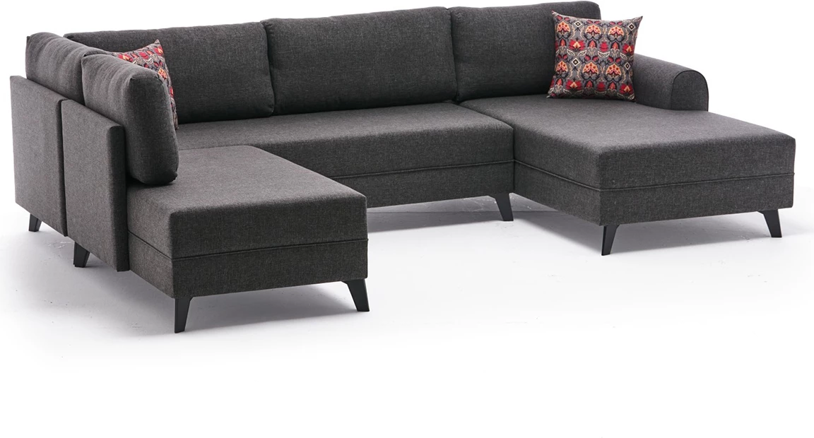 Kënd divan-krevat Belen, ngjyrë antracit, Atelier del Sofa