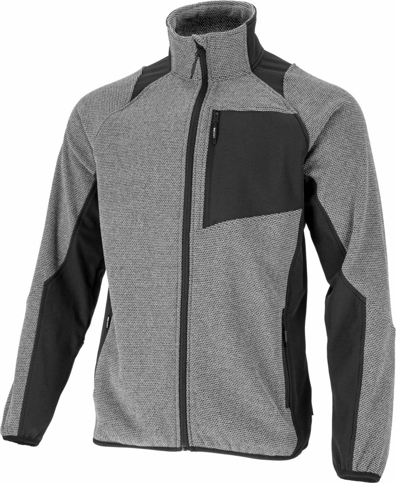 Xhaketë fleece për meshkuj LAHTI PRO L4015204, XL, 260 g/m², me zinxhir, 3 xhepa, gri/zi
