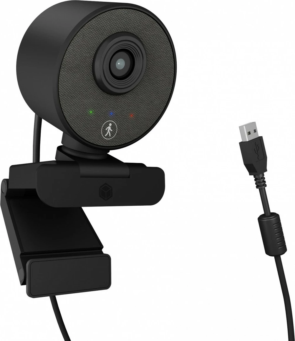 Webcam IcyBox IB-CAM501-HD, Full HD 1080p, mikrofon i integrum, autofokus, kënd i gjerë, e zezë
