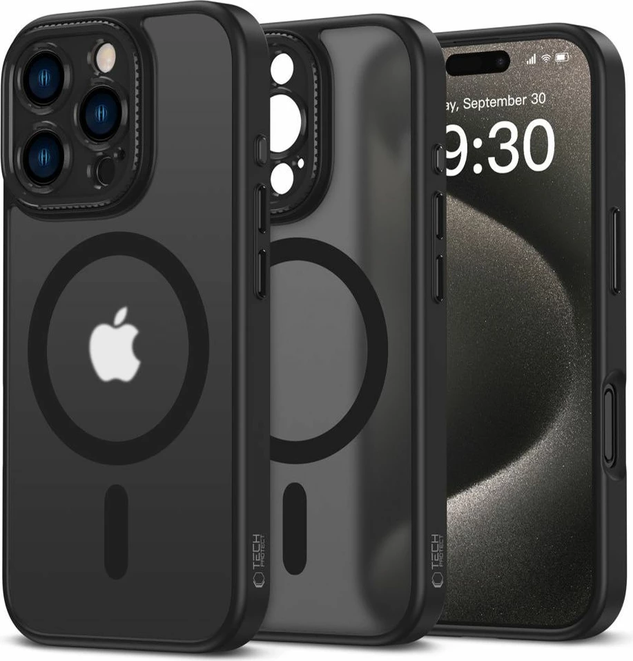 Mbështjellës Tech-Protect MagCam për iPhone 16 Pro, MagSafe, gjysmë-transparent