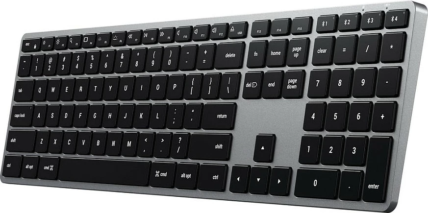 Tastierë Satechi Slim X3, Bluetooth, layout gjerman, e zezë/gri