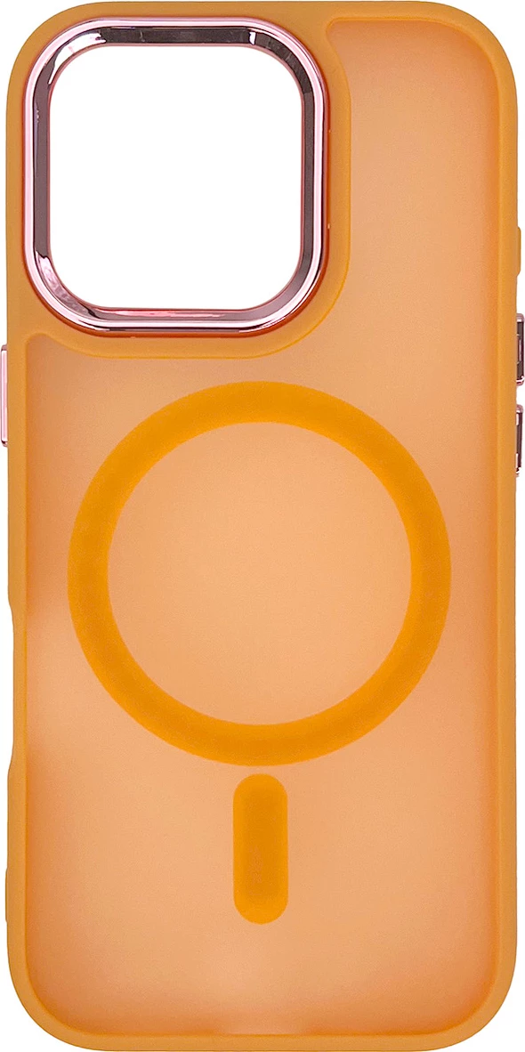 Mbështjellës Hurtel Magnetic Collection MagSafe për iPhone 16 Pro, portokalli