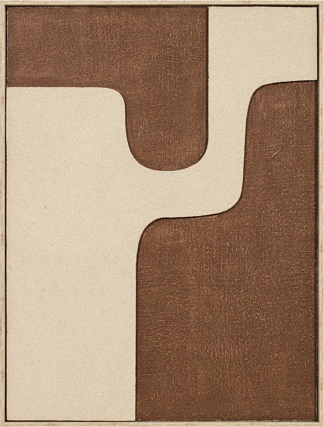 Pikturë dekorative Meadow A, kornizë druri natyral, kanavacë, kafe-bezhë, 60x80x3.2cm