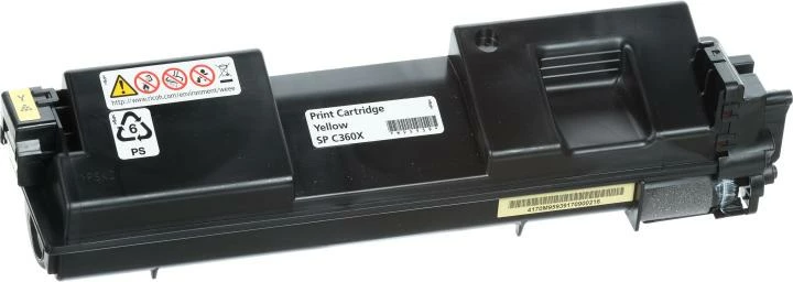 Toner Ricoh SP C361 408253 rendiment 9000 faqe, për SP C360X, e verdhë