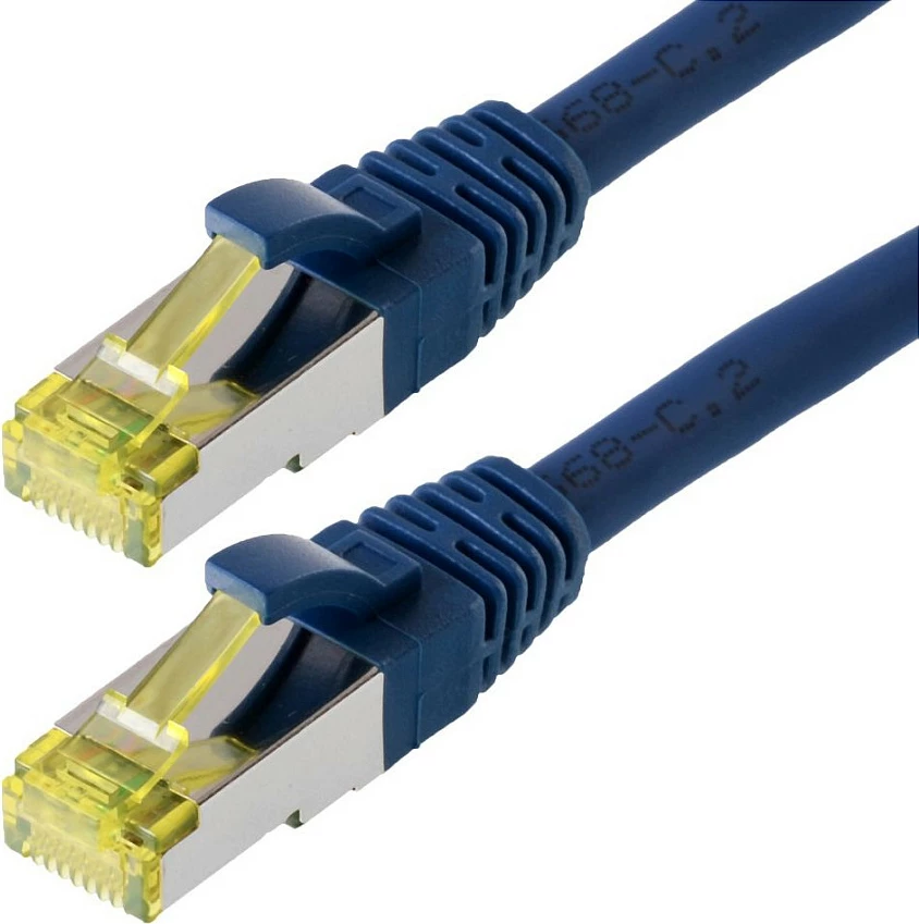 Kabllo rrjeti Helos Cat6a GHMT, 20 m, S/FTP, 10Gbps, blu