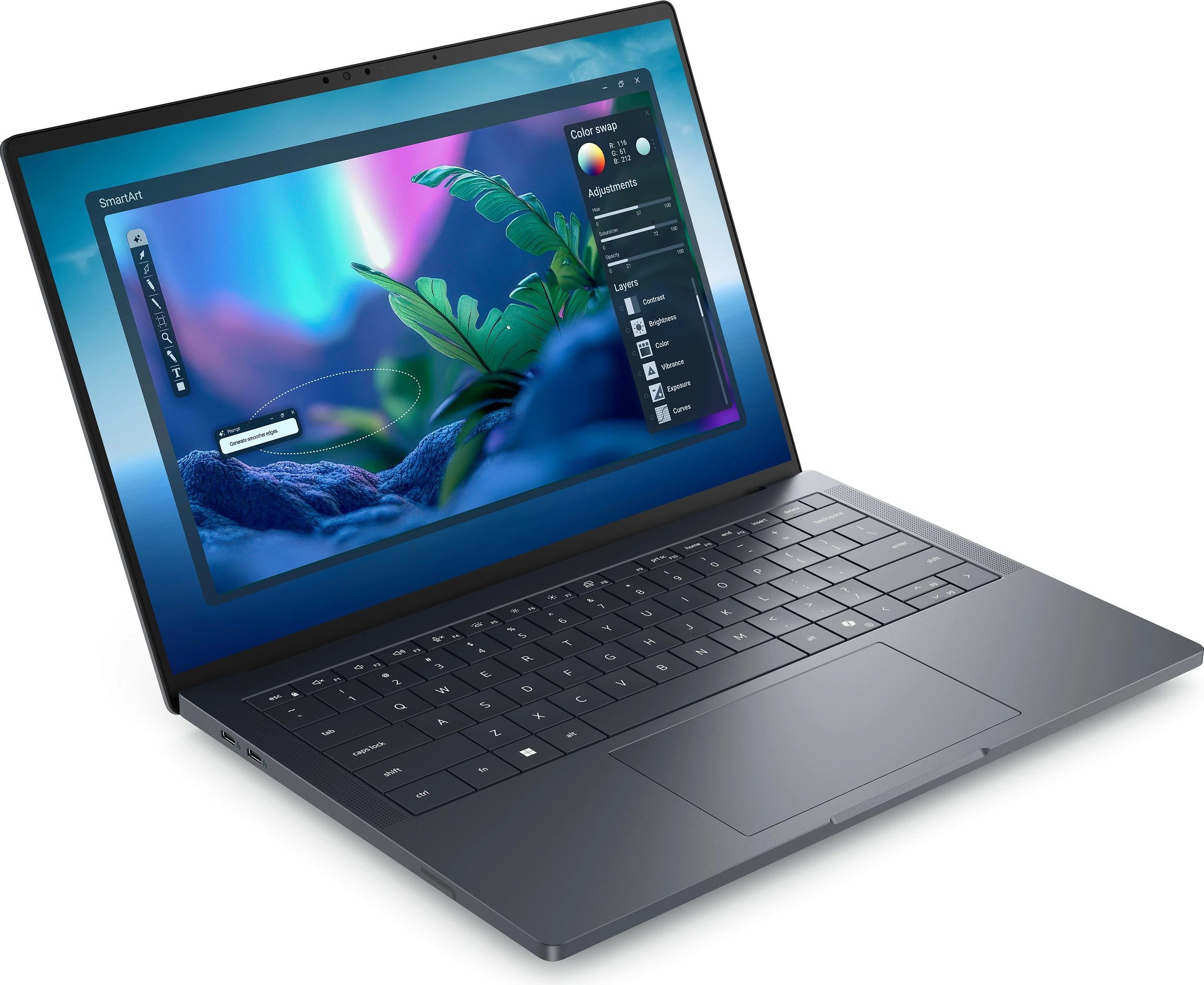 Laptop DELL Pro Max 14 Premium, CU7 265H, 32GB RAM Memorje, 1TB SSD, RTX PRO 1000 8GB, 14" 1920x1200, W11 Pro, Magnetite
