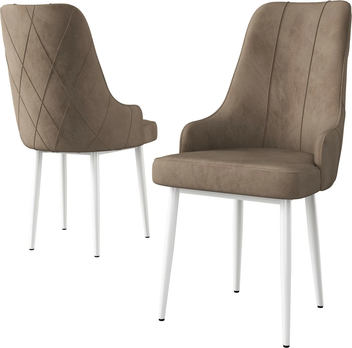 Set karrigesh (4 copë), Hanah Home, Trex, kapuçino, e bardhë