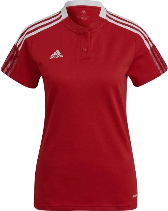 Maicë polo adidas për femra, e kuqe